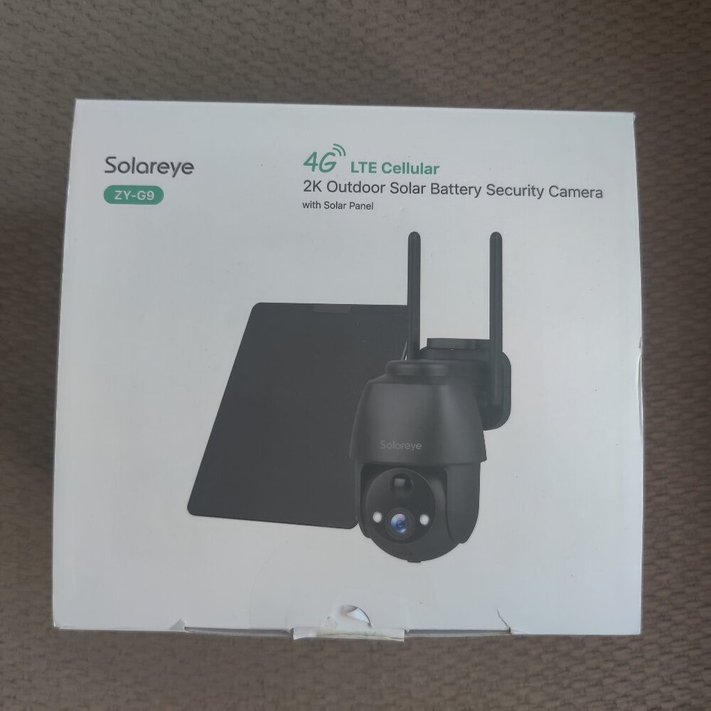 Solareye 4G LTE Cellular 2K Outdoor Solar Battery Security Camera Solar Panel